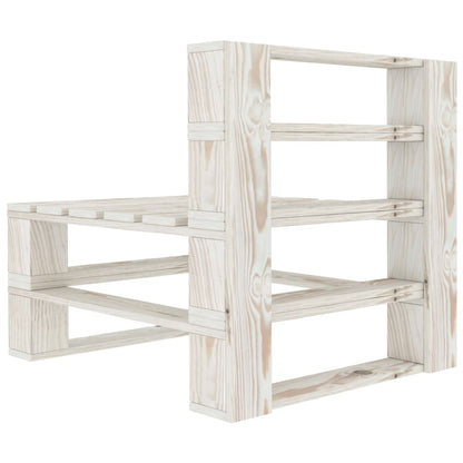 Tuin Pallet Hout Wit Middenbank