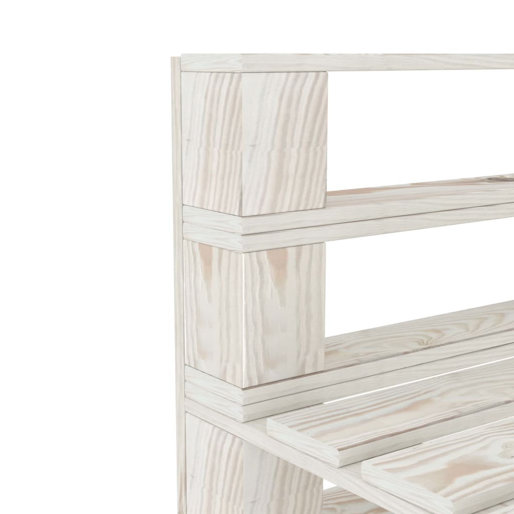 Tuin Pallet Hout Wit Middenbank