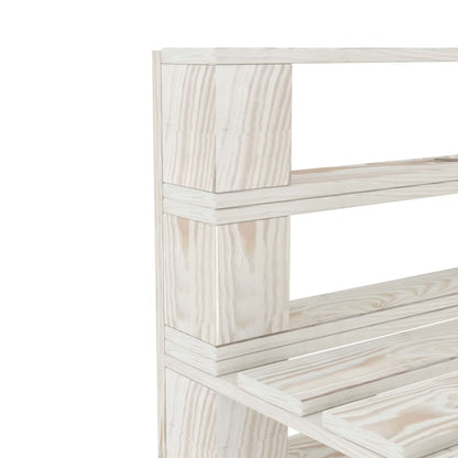 Tuin Pallet Hout Wit Middenbank