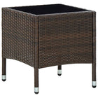 Tuintafel 40X40X45 Cm Poly Rattan Bruin