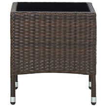 Tuintafel 40X40X45 Cm Poly Rattan Bruin