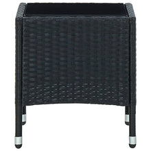 Tuintafel 40X40X45 Cm Poly Rattan Zwart
