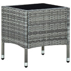 Tuintafel 40x40x45 cm poly rattan grijs