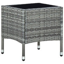Tuintafel 40X40X45 Cm Poly Rattan Grijs