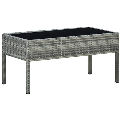 Tuintafel 75X40X37 Cm Poly Rattan Bruin