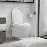 Hangend toilet randloos met bidetfunctie keramiek wit 36,5x48x41,5 cm