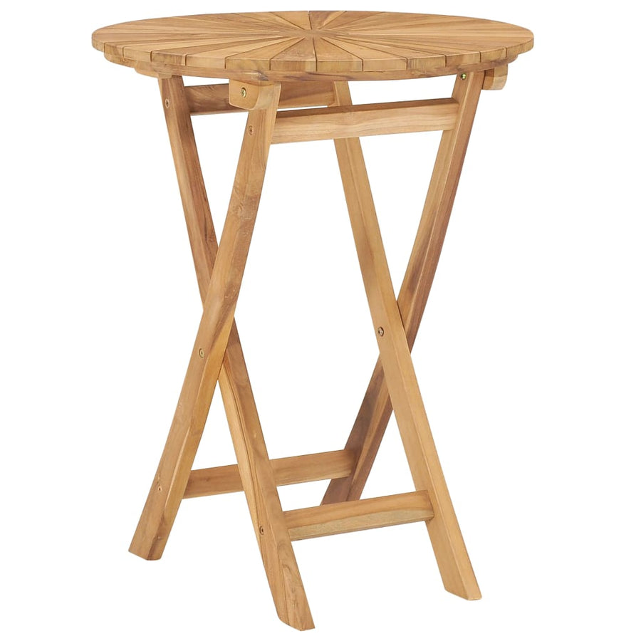 Tuintafel Inklapbaar Ø60 Cm Massief Teakhout Ø 60 x 75 cm