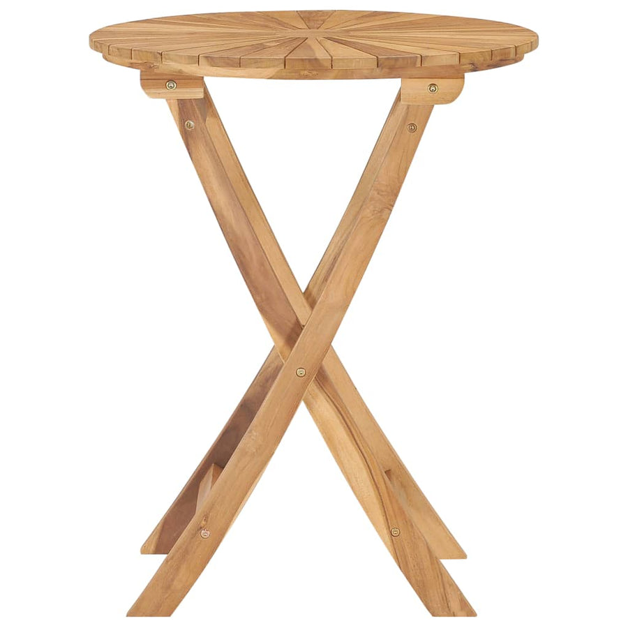 Tuintafel Inklapbaar Ø60 Cm Massief Teakhout Ø 60 x 75 cm