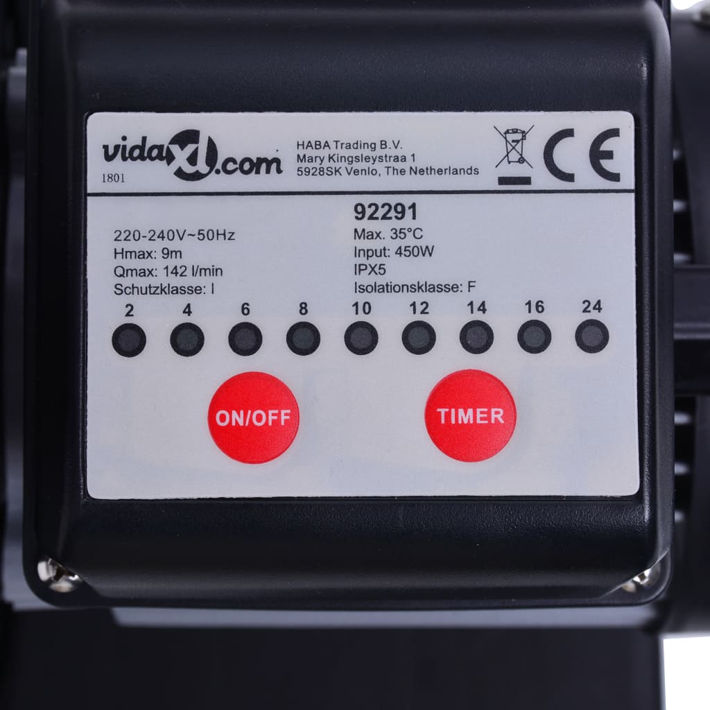 Zandfilterpomp Met Timer 450 W 25 l