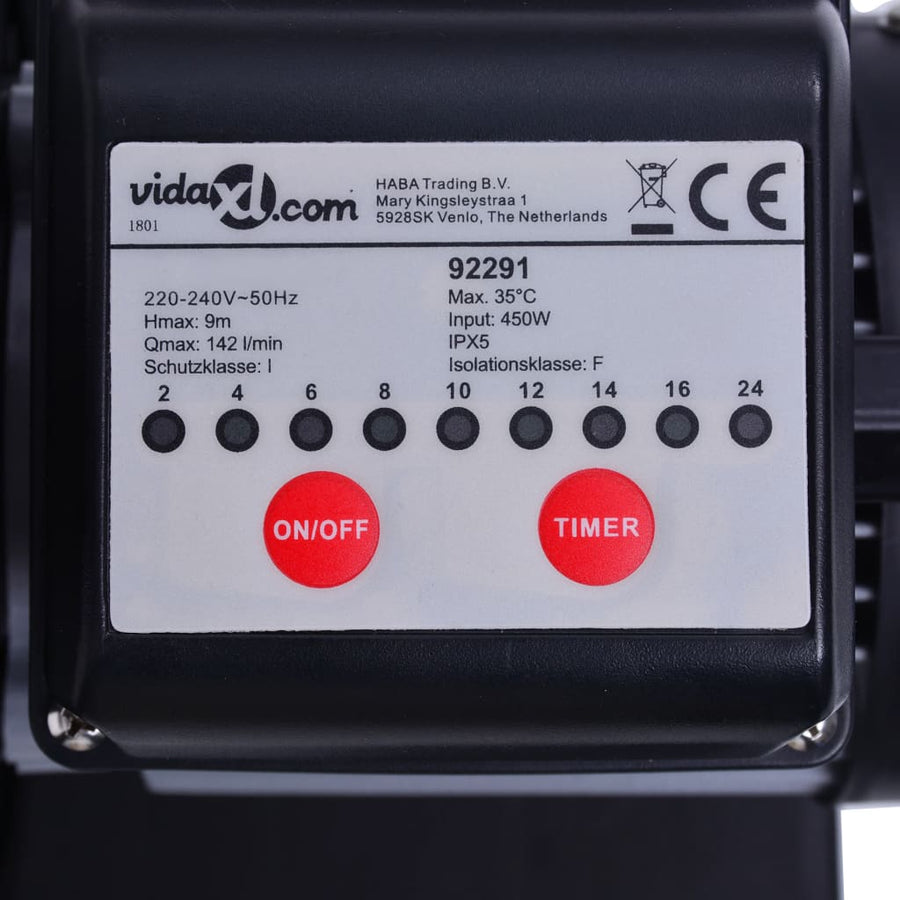 Zandfilterpomp Met Timer 450 W 25 l