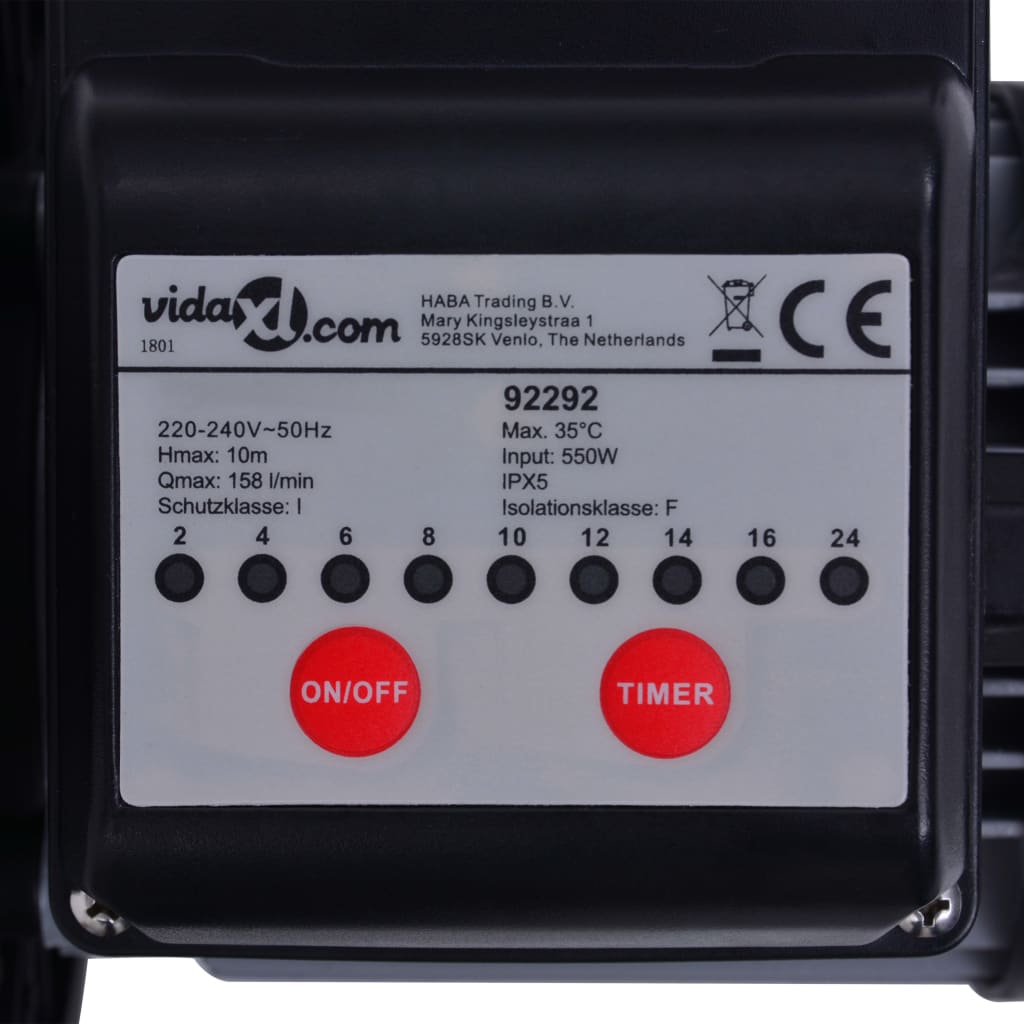 Zandfilterpomp Met Timer 550 W 50 l