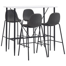 -Delige Barset Stof Donkergrijs