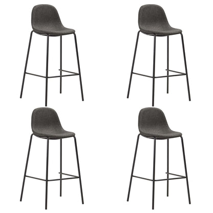 -Delige Barset Stof Donkergrijs