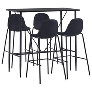 Barset 5-delig stof zwart 120x60x110 cm