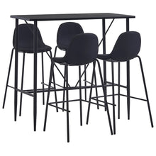 -Delige Barset Stof Zwart