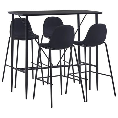 -Delige Barset Stof Zwart