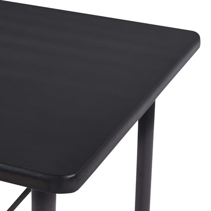 -Delige Barset Stof Zwart