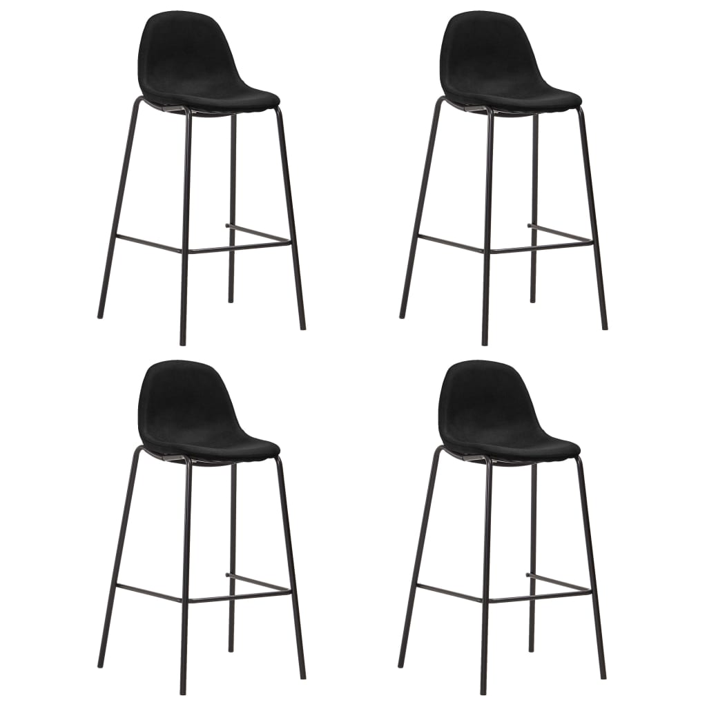 -Delige Barset Stof Zwart