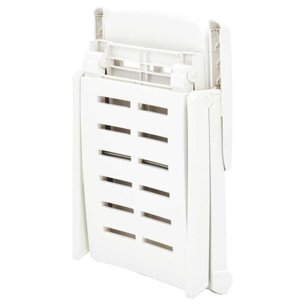 Ligbed Inklapbaar Kunststof Wit