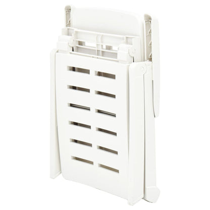 Ligbed Inklapbaar Kunststof Wit