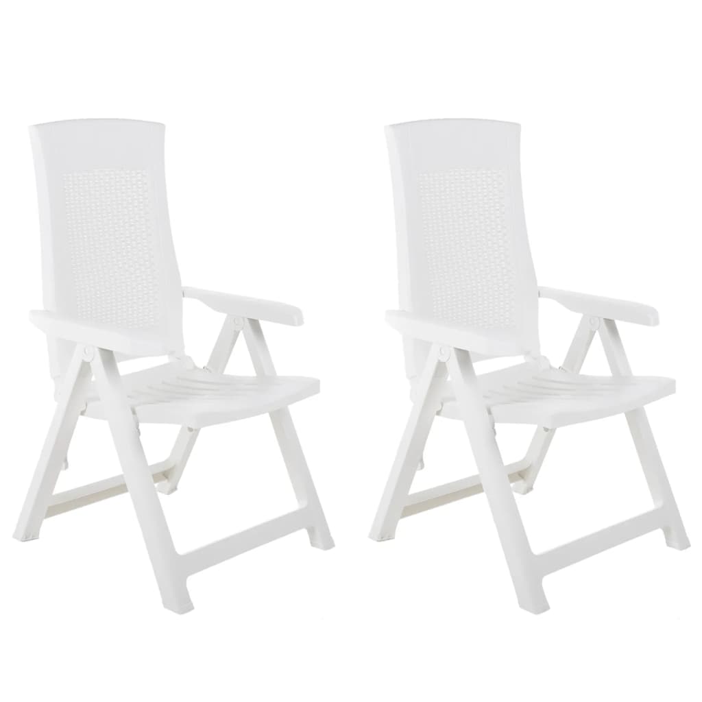 Tuinstoelen Verstelbaar Kunststof Wit