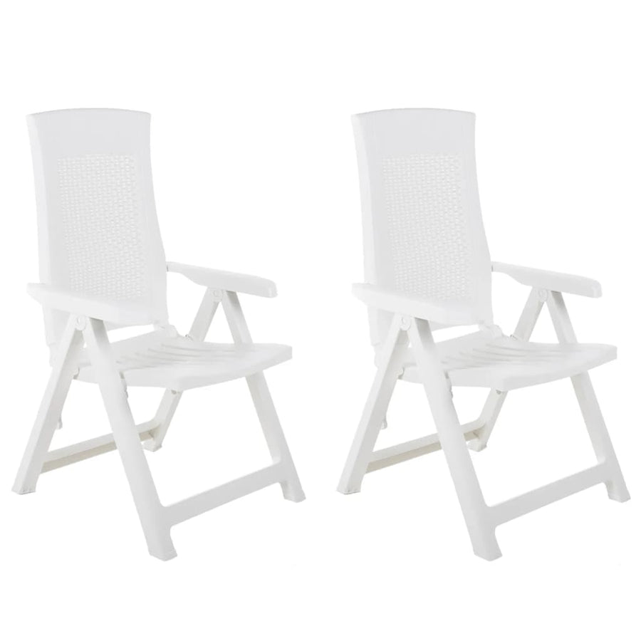 Tuinstoelen Verstelbaar Kunststof Wit