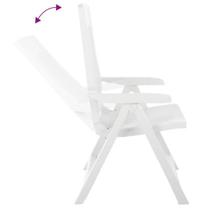 Tuinstoelen Verstelbaar Kunststof Wit