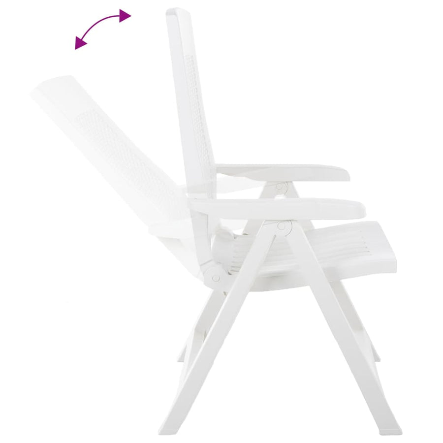 Tuinstoelen Verstelbaar Kunststof Wit