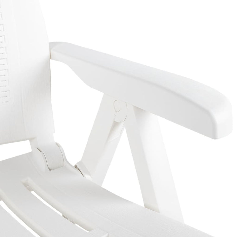 Tuinstoelen Verstelbaar Kunststof Wit