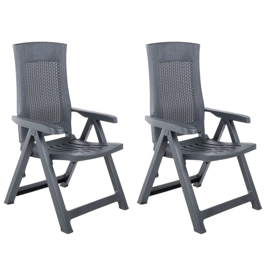 Tuinstoelen Verstelbaar Kunststof Kleurig Antraciet
