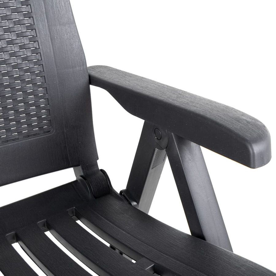 Tuinstoelen Verstelbaar Kunststof Kleurig Antraciet