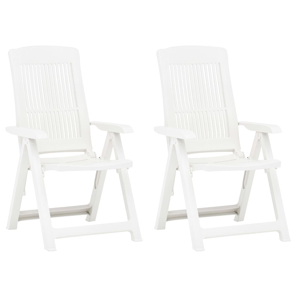 Tuinstoelen Verstelbaar Kunststof Wit