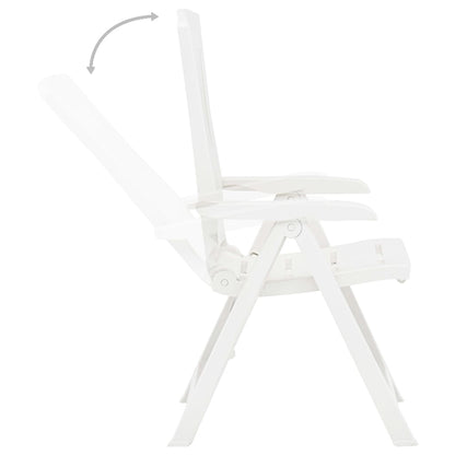 Tuinstoelen Verstelbaar Kunststof Wit