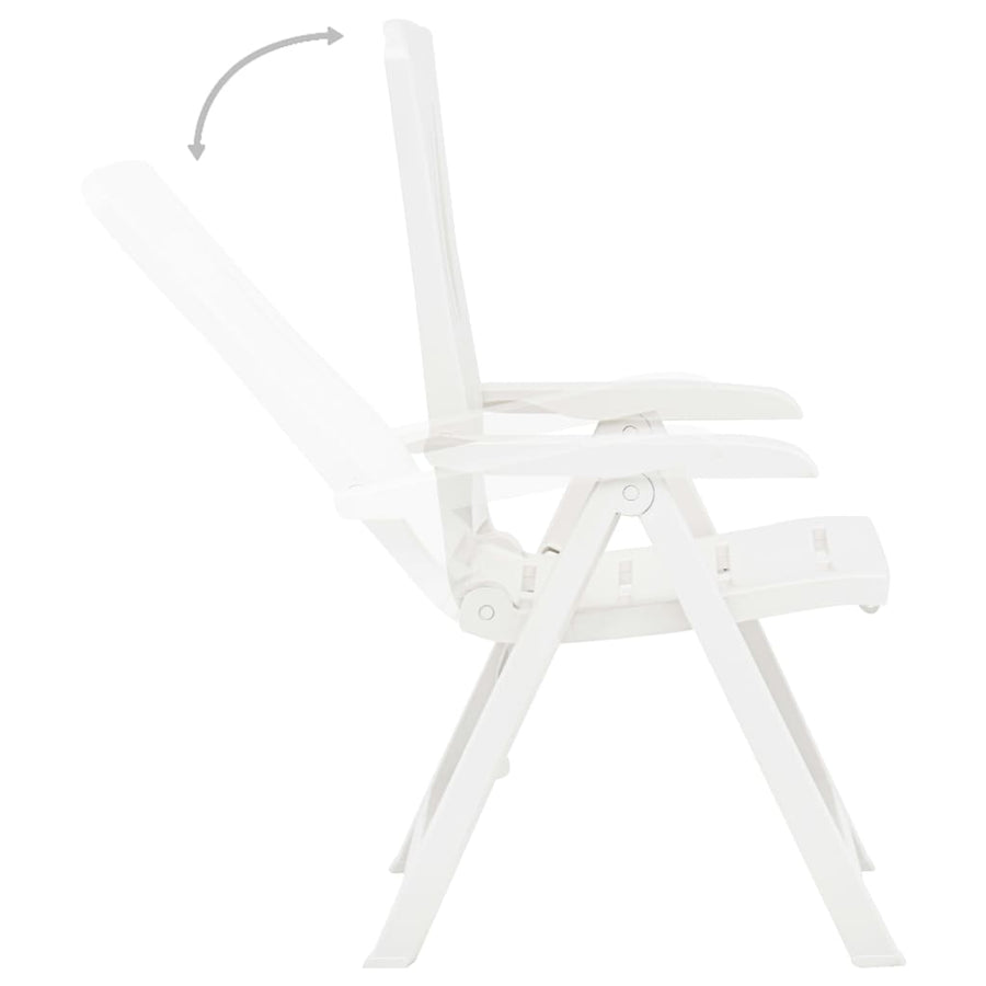 Tuinstoelen Verstelbaar Kunststof Wit
