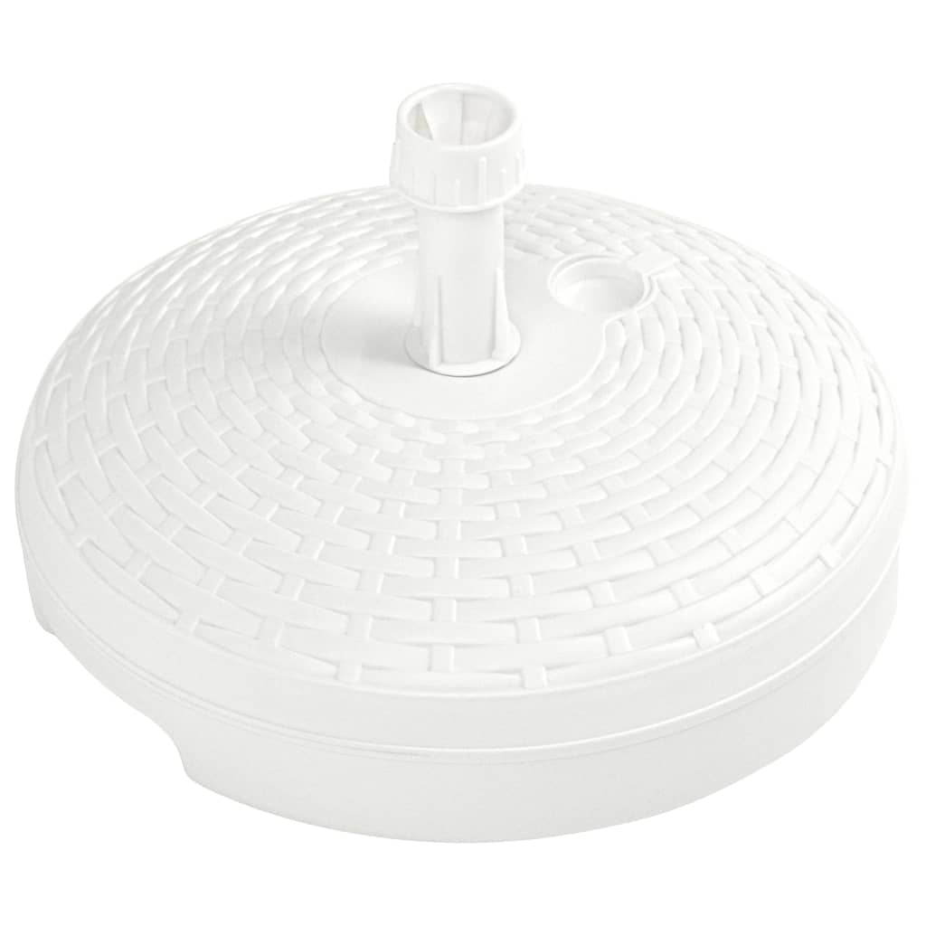Parasolvoet Gevuld Met Zand/Water 20 L Kunststof Rattan Wit