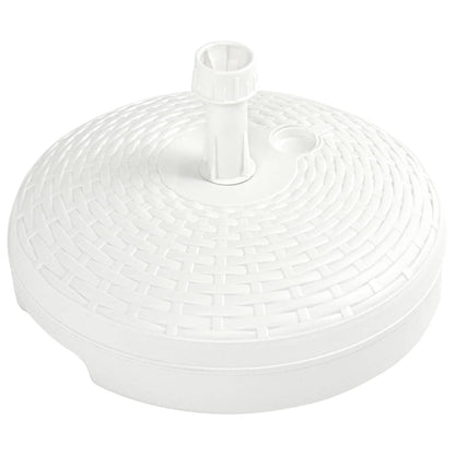 Parasolvoet Gevuld Met Zand/Water 20 L Kunststof Rattan Wit