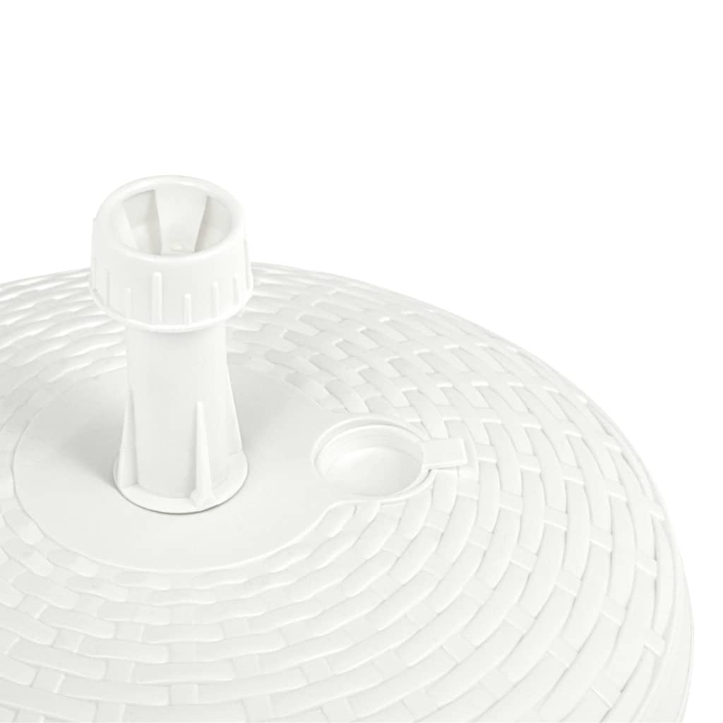 Parasolvoet Gevuld Met Zand/Water 20 L Kunststof Rattan Wit