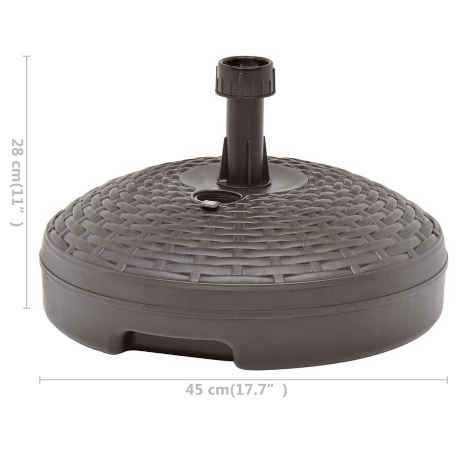 Parasolvoet Gevuld Met Zand/Water 20 L Kunststof Rattan Bruin