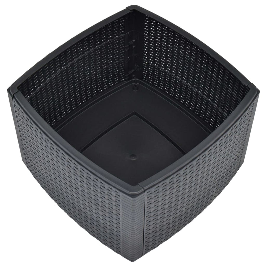 Bijzettafel 54X54X36,5 Cm Kunststof Antraciet