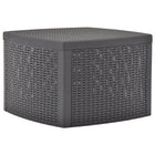 Side table 54x54x36.5 cm plastic mocha