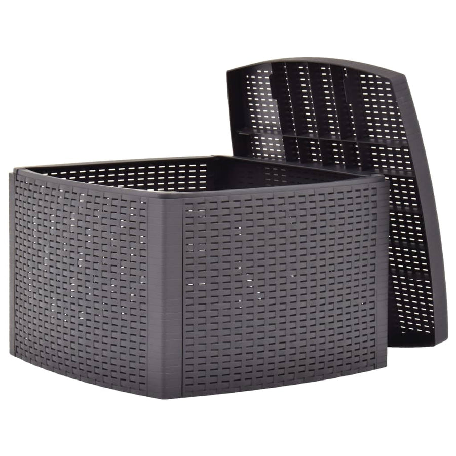 Bijzettafel 54X54X36,5 Cm Kunststof Mokka