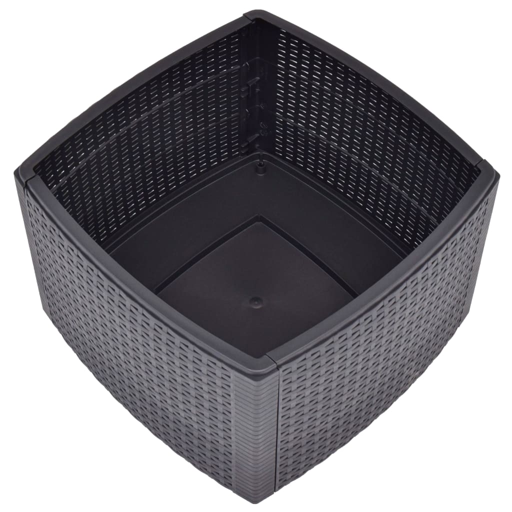 Bijzettafel 54X54X36,5 Cm Kunststof Mokka