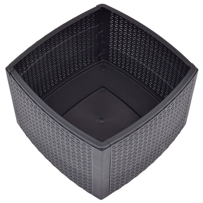 Bijzettafel 54X54X36,5 Cm Kunststof Mokka