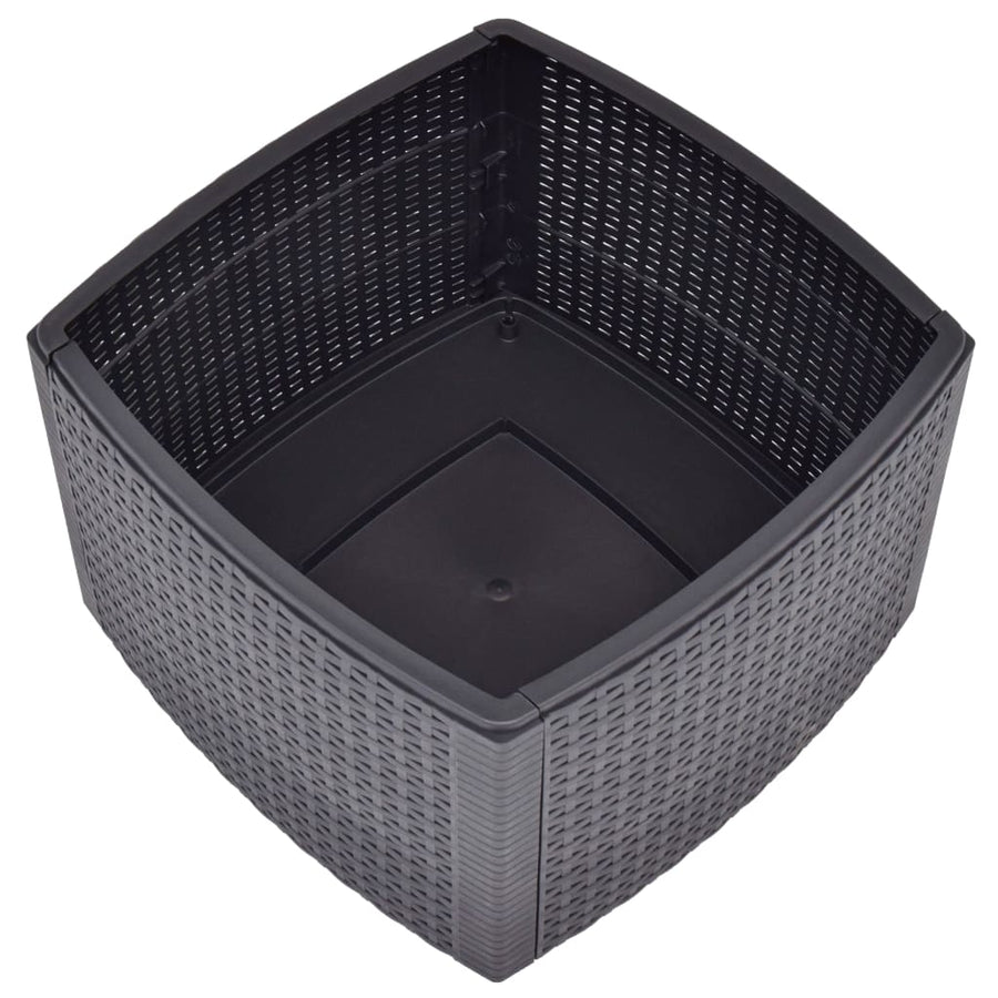 Bijzettafel 54X54X36,5 Cm Kunststof Mokka