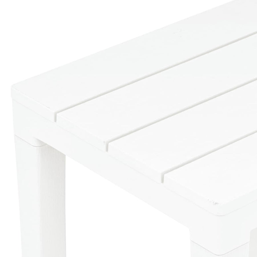 Tuintafel Met 2 Banken Kunststof Wit