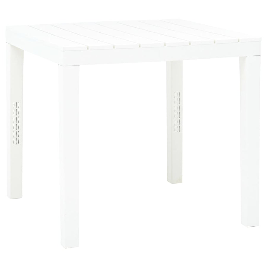 Tuintafel Met 2 Banken Kunststof Wit