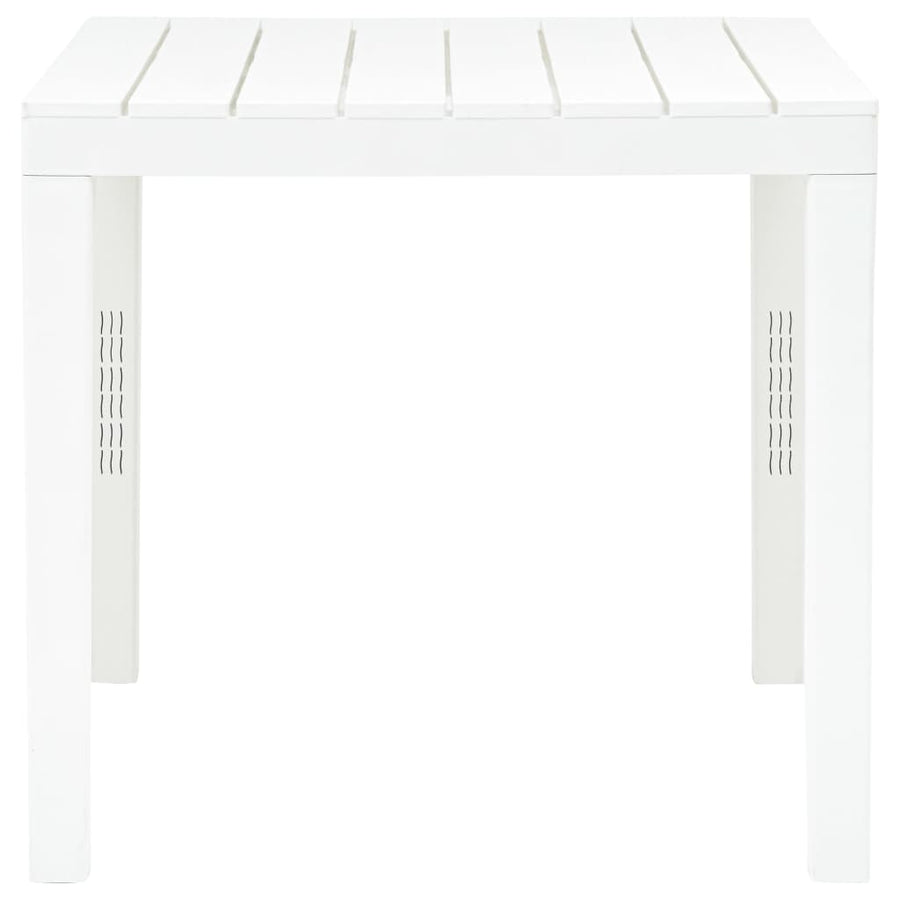 Tuintafel Met 2 Banken Kunststof Wit