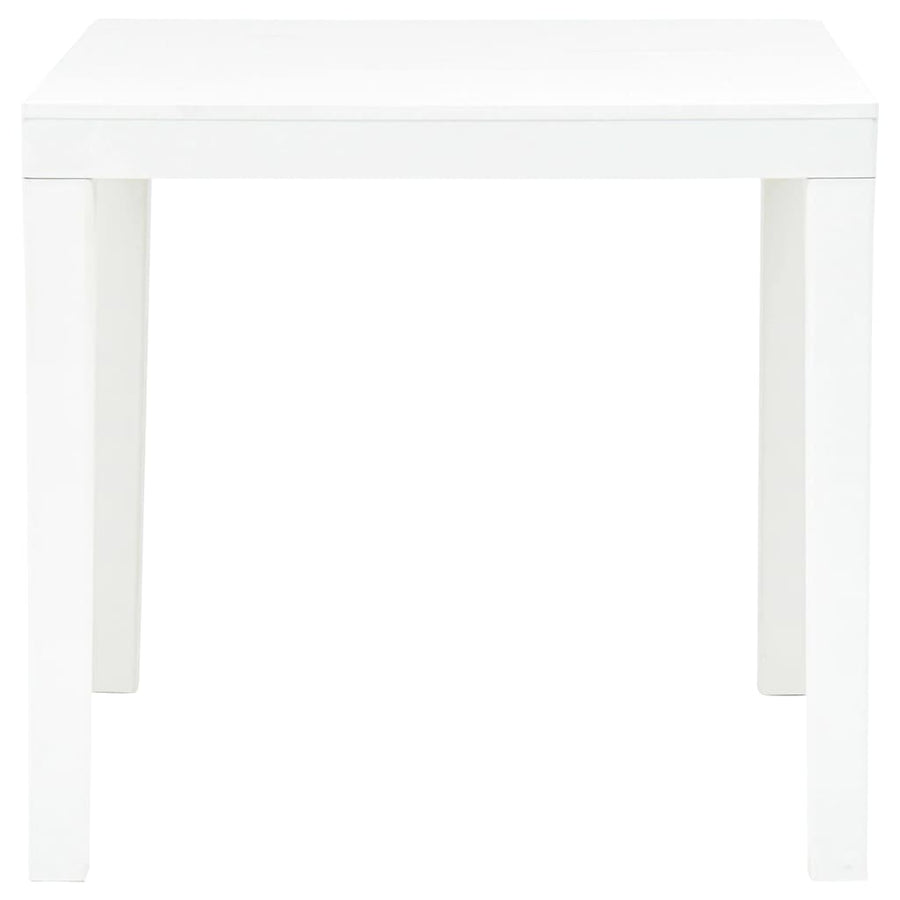 Tuintafel Met 2 Banken Kunststof Wit