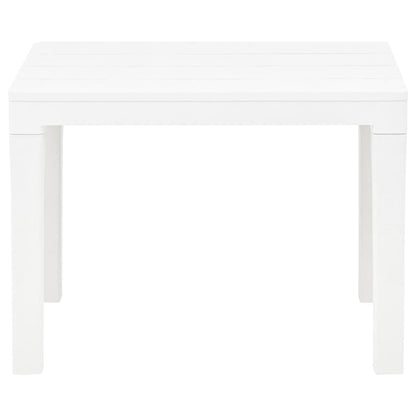 Tuintafel Met 2 Banken Kunststof Wit