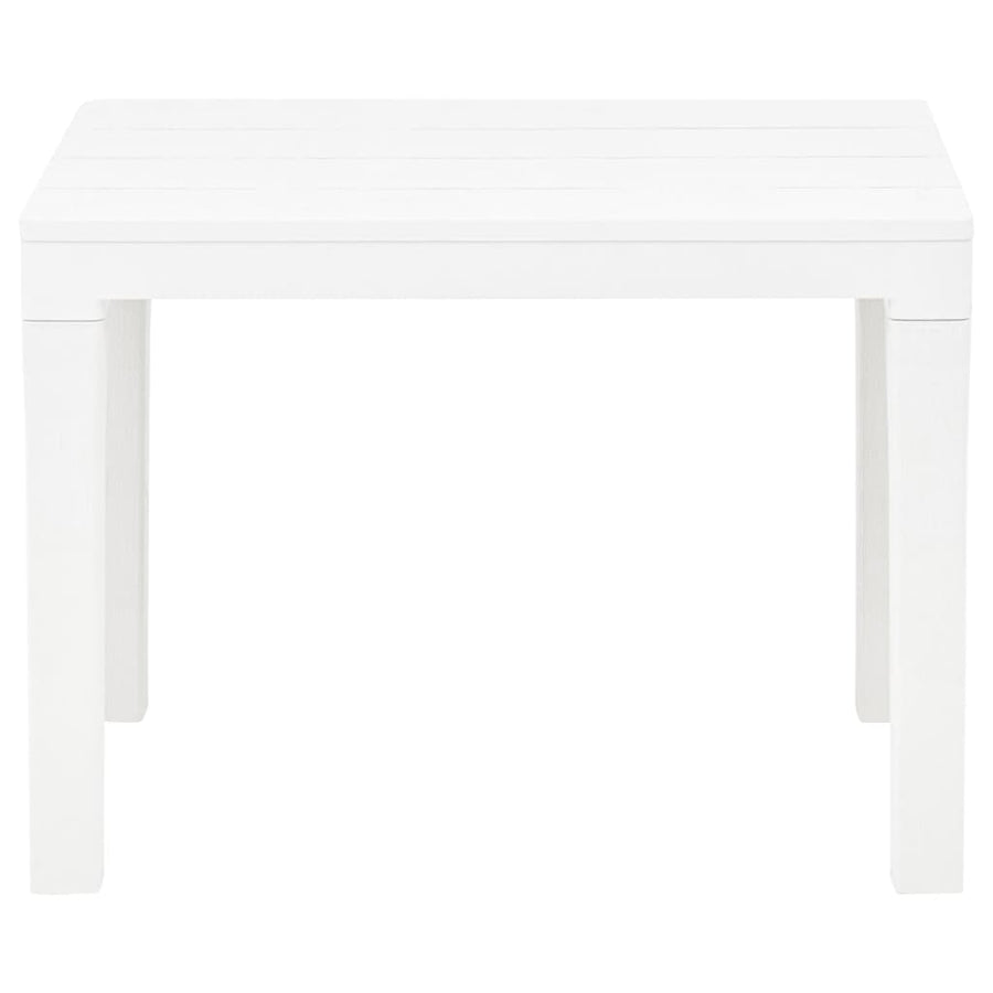 Tuintafel Met 2 Banken Kunststof Wit